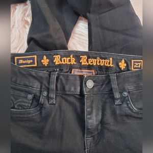 Rock Revival Ankle Skinny Maslyn Denim Black Jeans Women’s 27